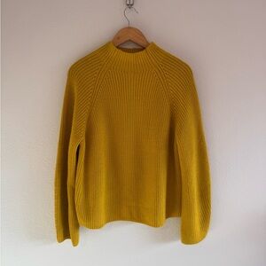 Size L ANTONIO MELANI Mustard Turtleneck Sweater - Yellow / Golden Turtleneck